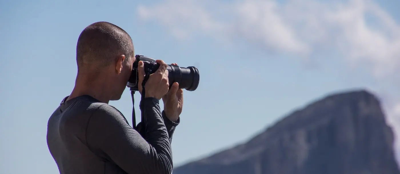Fotograf bei der Arbeit